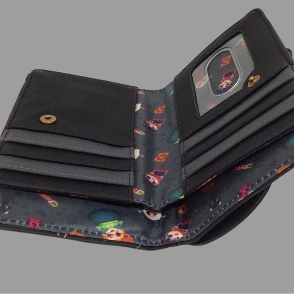 NWT DISNEY Loungefly Hocus Pocus Sanderson Sisters Black Flap Wallet
